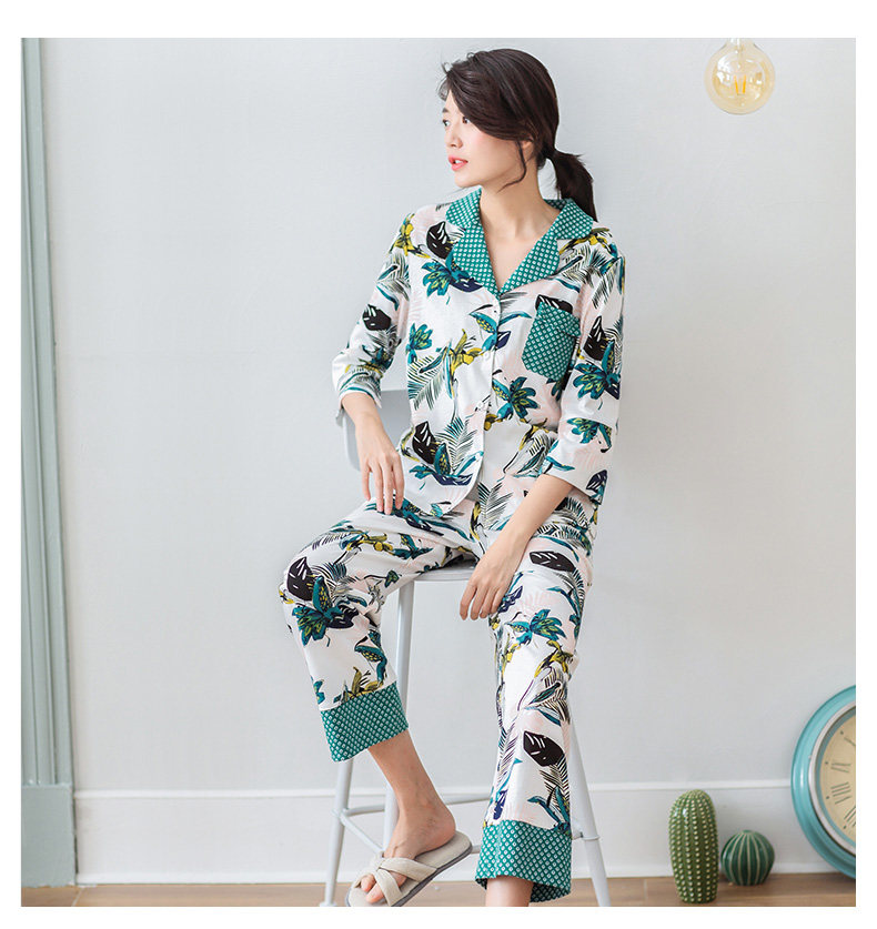 Pyjama pour femme en Coton à manches - Ref 2995310 Image 6