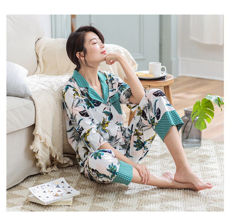 Pyjama pour femme en Coton à manches - Ref 2995310 Image 18