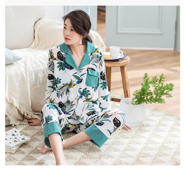 Pyjama pour femme en Coton à manches - Ref 2995310 Image 16