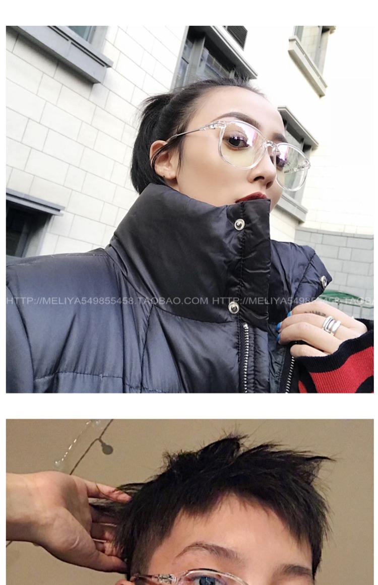 Mạng lưới gió đỏ hộp lớn trong suốt kính phẳng trong suốt kính nữ khung hình Hàn Quốc của phụ nữ cận thị kính cá tính khung kính thời trang nữ