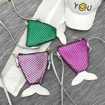 Mermaid Child Packs New Personality Little Girl Slanted Satchel Fashion Princess Small Bag Cute Single Shoulder Bag Tide