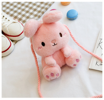 Girl Bag Bag Cute Skew Satchel Bag 2020 Autumn winter paragraph Cartoon Cartoon Dead Rabbit Children Foreign Air Single Shoulder Bag