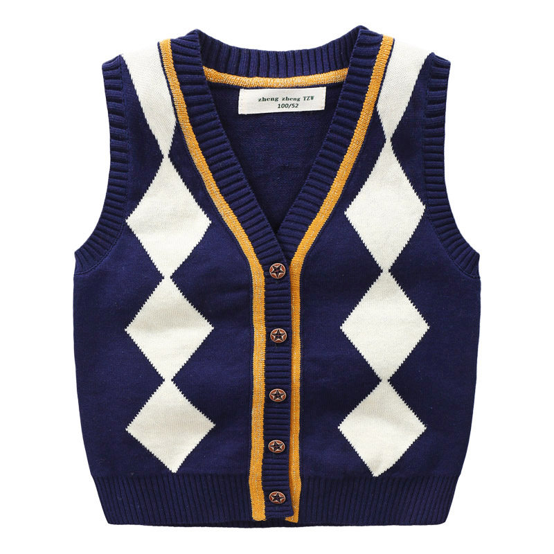 Children's clothing Girl knit waistcoat for children's vest Spring and autumn Children's foreign pie outwears a cardio-hoodie sweatshirt