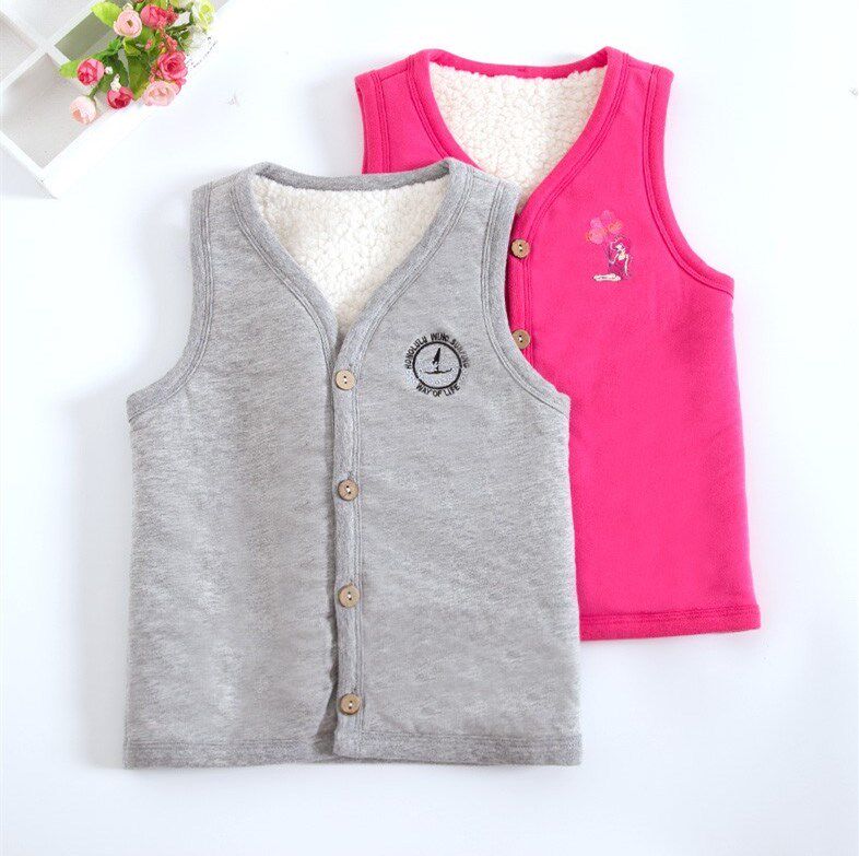Children's Korean Vest Middle and Big Boys 2021 Autumn and Winter Three-layer Thickened Warm Polar Fleece Outer Wear Inner Tank Vest