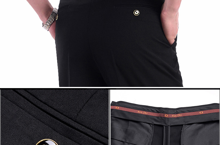 Quần vàng nam mùa hè mỏng phần Đôi xếp li rộng squat eo cao Siêu quần béo kích thước trung niên phù hợp với quần mẫu quần tây nam đẹp 2021