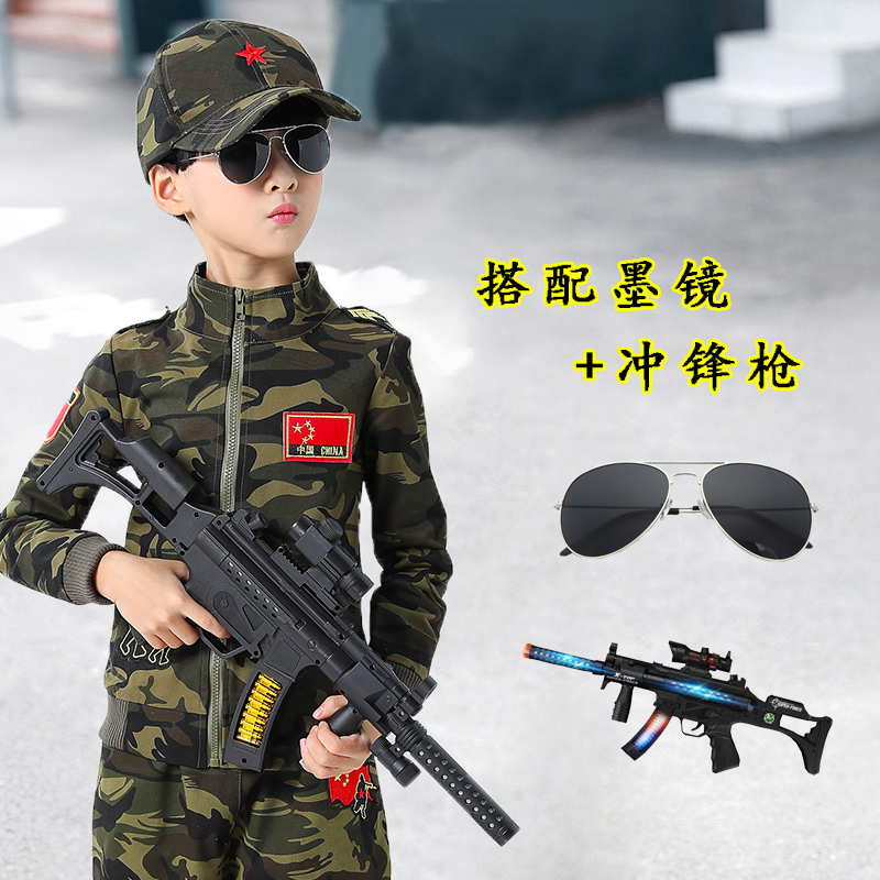 ngụy trang trẻ em thiết Xuân Thu Trận Wolf Lực Lượng Đặc Biệt Set trai Performance Xuân Kids Uniform.