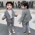 OGTO OGATU 3 tuổi CON SPRING DRESS 2020 PHONG CÁCH MỚI Childrens PLAID SUIT hai mảnh SPRING. 