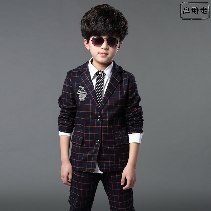 OGTO OGATUSHAN BOYS SPRING SUIT 3 TRƯỜNG TIỂU HỌC SINH 4 BOYS 5 TRẺ EM 6 SUITS 7 TIDE 8-9 miếng.