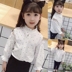 Sóng Dot Shirt 2020 mùa xuân phiên bản Hàn Quốc Doll Shirt Polk xâm nhập For Kids Off-the-Shoulder Cô gái áo. 