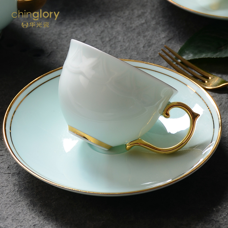 Uh guano countries celadon porcelain China 24 head with porcelain coffee suit sco summit the head of state
