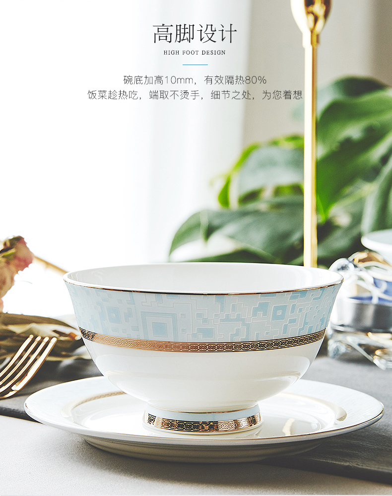 Uh guano European - style ipads porcelain tableware ceramic dishes item of household of Chinese style wedding porcelain tableware santorini