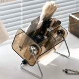 Вращающаяся щетинка настольная настольная макияж ящик для хранения макияжа Акриловая помада красная глазурь для губ Органическое общежитие