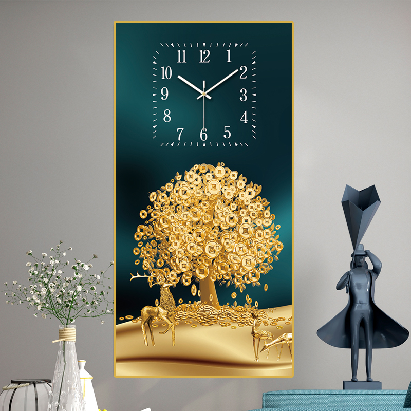 Fashion Watches and watches Living room Bedrooms Decoration Quartz Clocks Nordic Internet Red Home Dining Hall Wall Light Lavish Creative Clock