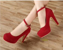 Chaussures simples personnalisées à talons épais et à talons ultra hauts plateforme imperméable chaussures pour femmes en cuir véritable grande taille 41 42 chaussures de mariage de petite taille 29 30 31 32