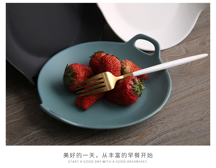 Plate ceramic household creative rectangular fish dish of continental Plate Plate tableware move for western dishes