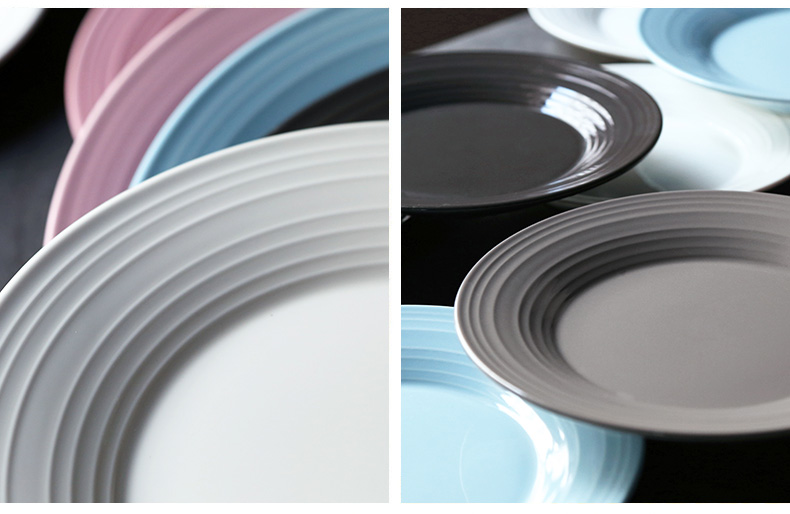 The New creative household ceramics steak dinner plate tableware Nordic circular pasta of disk all the breakfast tray