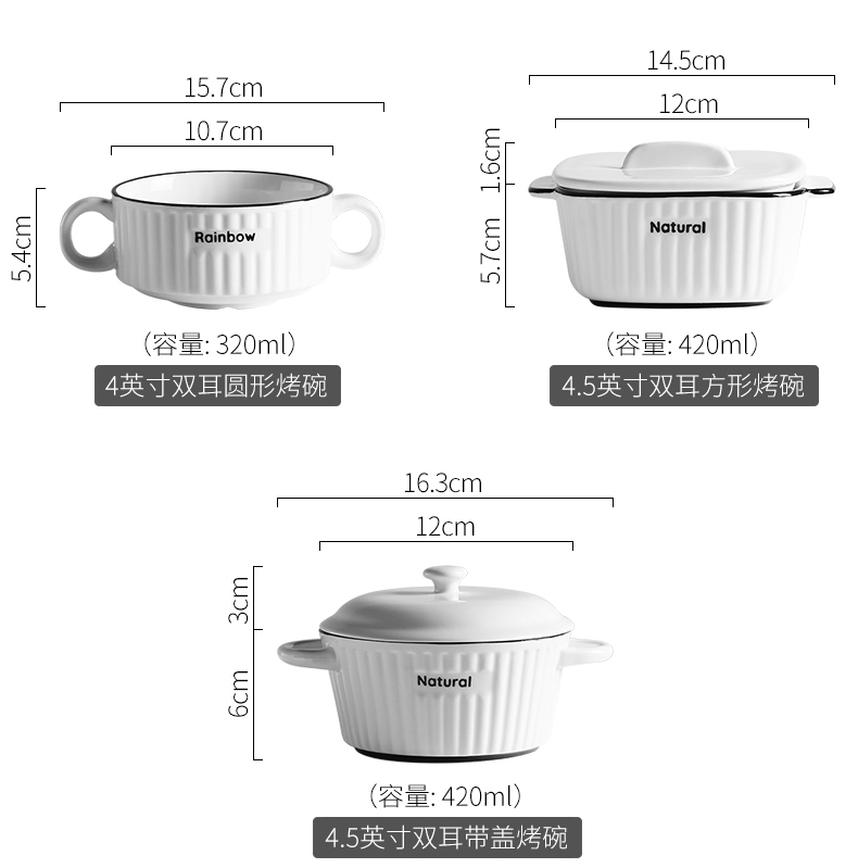 Wuxin ceramic creative shu she children steamed egg bake bowl dessert pudding cups oven for household utensils