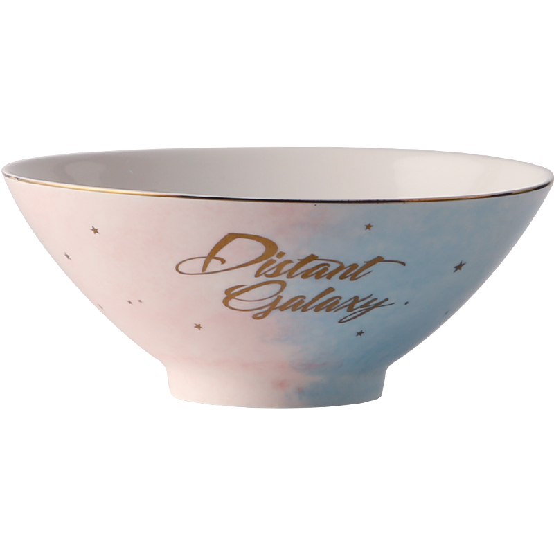 Japanese ramen rainbow such use large household eating spaghetti noodles in soup bowl of a single large bowl of noodles soup bowl ceramic bowl is grim hat to bowl