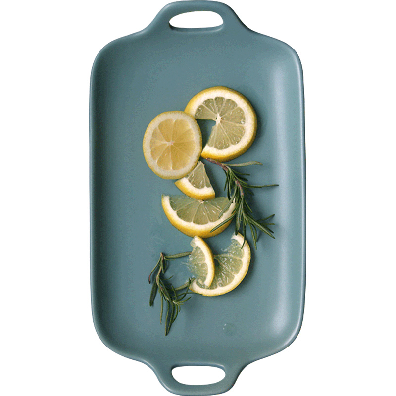 Plate ceramic household creative rectangular fish dish of continental Plate Plate tableware move for western dishes