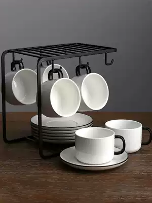 WUXIN coffee cup set European-style household simple personality ceramic cup and saucer set Office Nordic coffee set