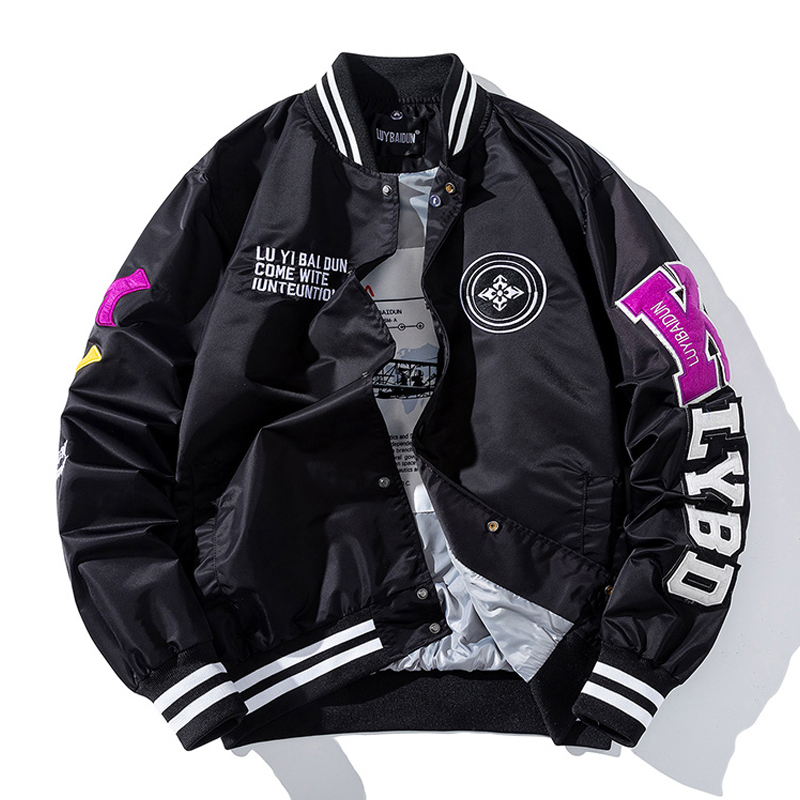 Spring and Autumn jacket men's tide brand loose embroidery baseball uniform Korean version trend ins student couple tops spring jacket