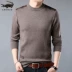 Cá sấu nam dệt kim Vòng cổ nam tròn tuổi trung niên 2018 Mùa đông mới Slim Slim áo len kinh doanh nam mặc - Áo len cổ tròn áo gile len nam Áo len cổ tròn