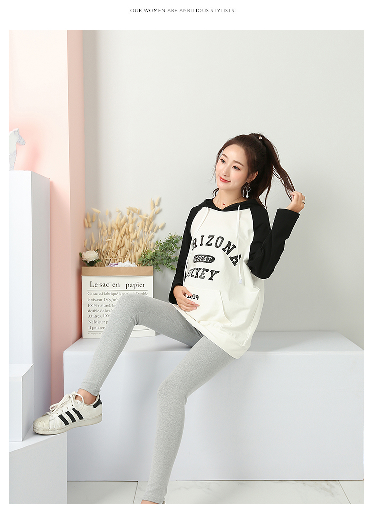 Quần legging bà bầu mùa thu đông 2018 mới dày cộng với chất liệu cotton nhung đã mang thai cho bà bầu quần dài mùa đông nâng bụng đồ bầu giá rẻ