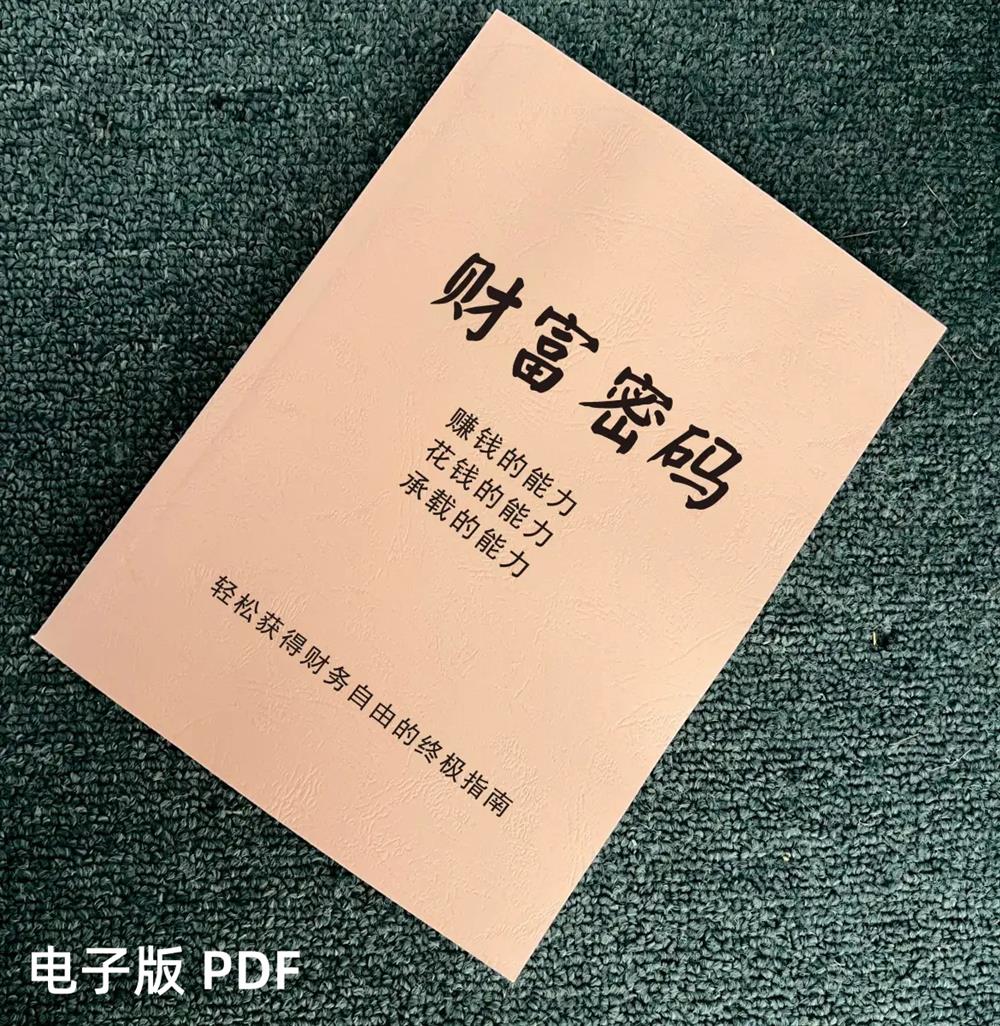 《财富密码》轻松获得财务自由的终极指南励志成功谋略：赚钱、花钱、承载的能力，财富密码电子书pdf版下载