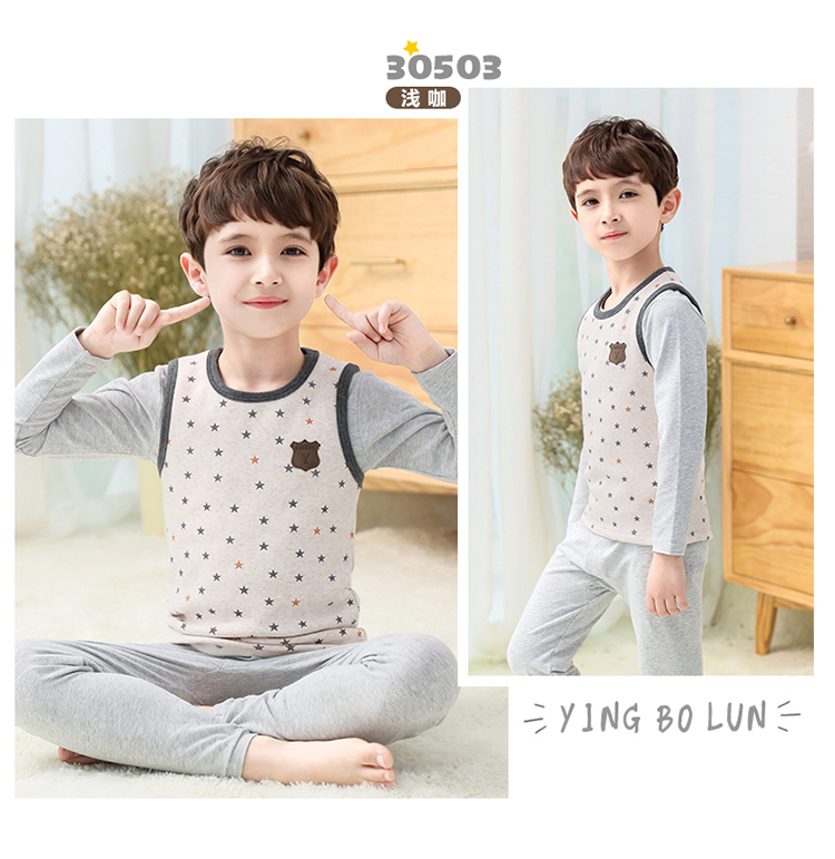 InBron mùa thu và mùa đông bé trai ấm áp vest trẻ em nam dày lên cộng với nhung nhỏ vest vest trẻ em quần áo trẻ em 10 tuổi