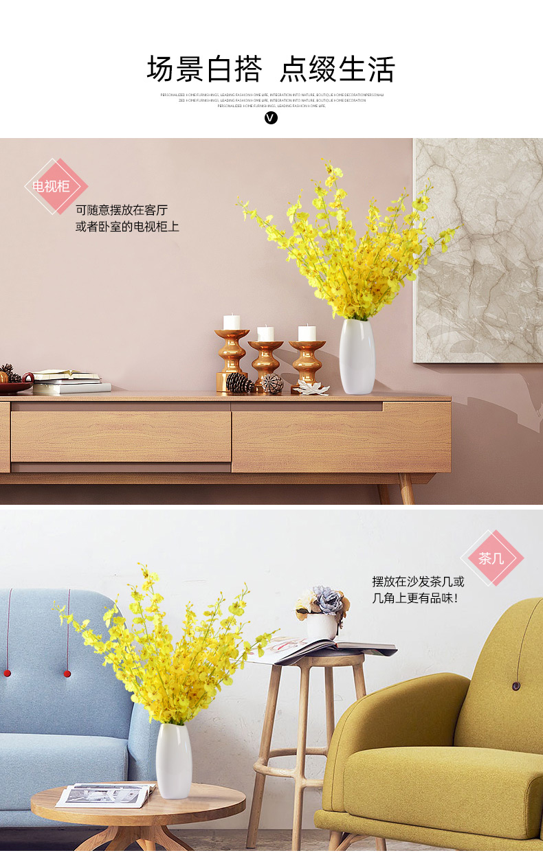 European contracted and I sitting room simulation of new Chinese style white ceramic vase furnishing articles home decoration