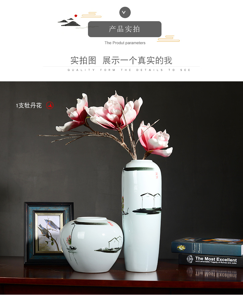 Household hand - made ceramic vase decoration decoration creative I and contracted sitting room ark, TV ark, furnishing articles