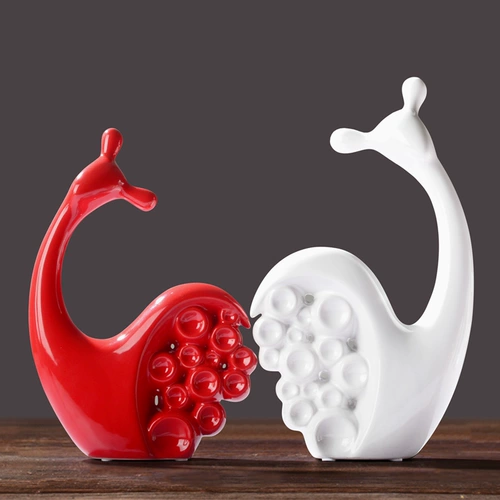 Декор для спальни для гостиной, милые керамические креативные улитки для влюбленных, домашний декор