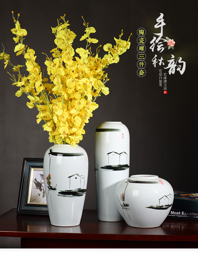 Household hand - made ceramic vase decoration decoration creative I and contracted sitting room ark, TV ark, furnishing articles