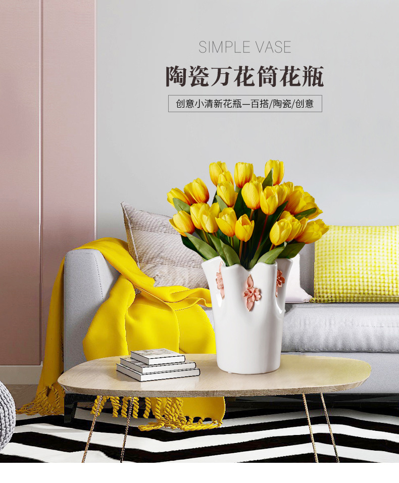 Wine accessories furnishing articles set simulation flower ceramic vases, TV ark, new gift table, I and contracted sitting room