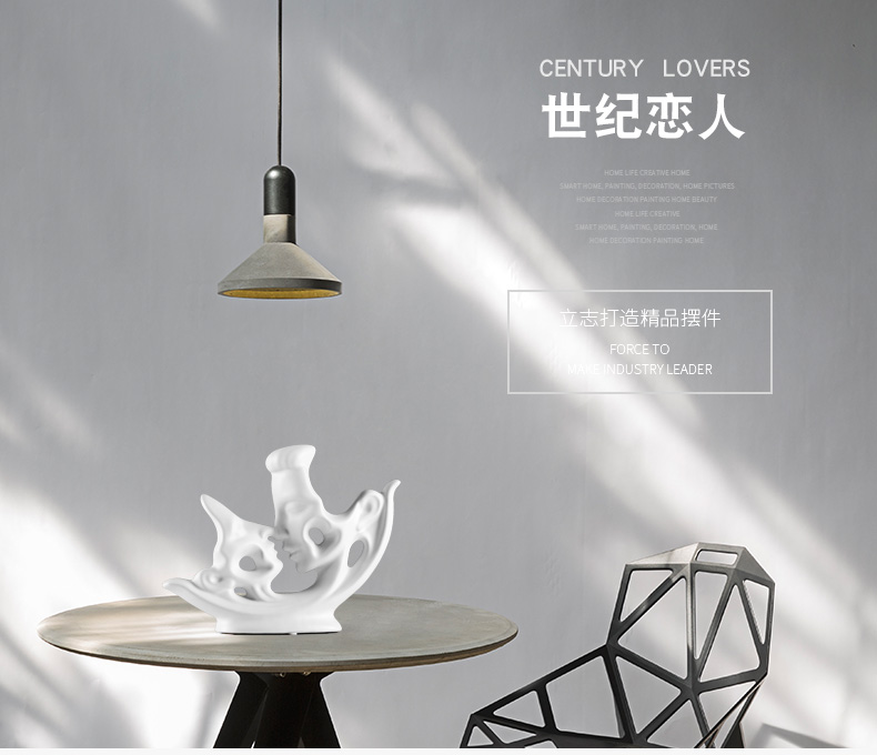 Creative Nordic home furnishing articles wine frame TV ark adornment bedroom sleeping beauty century couples ceramics furnishing articles