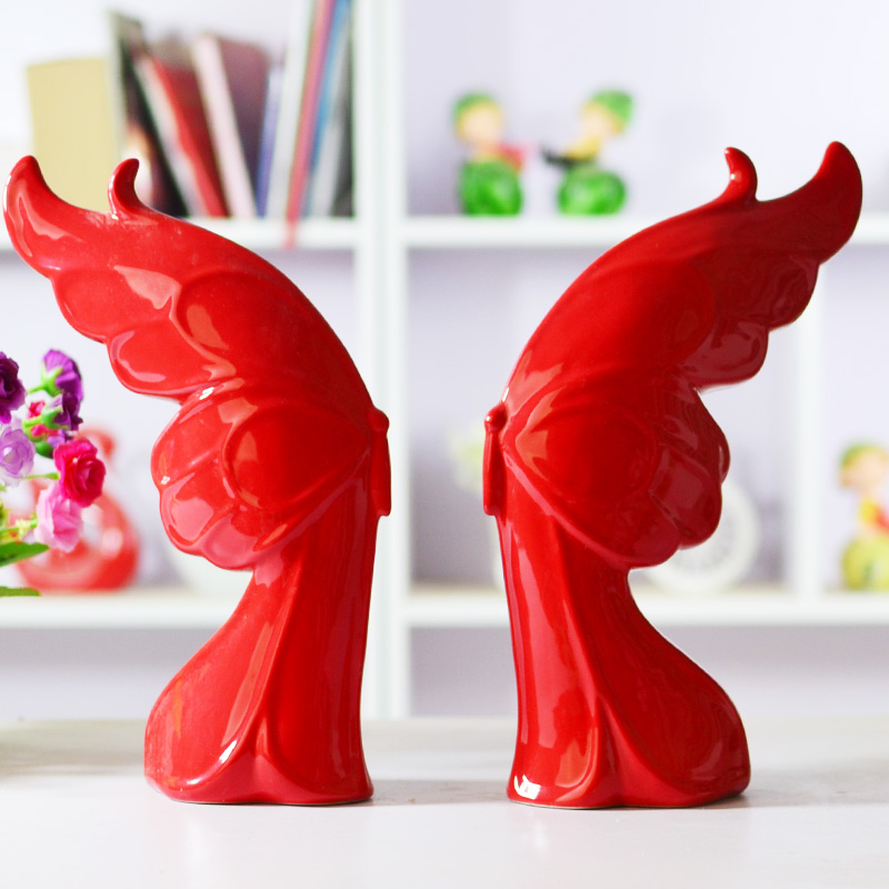 Butterfly ceramic packages mailed fly wing to wing couples furnishing articles/fashion home decoration decoration arts and crafts