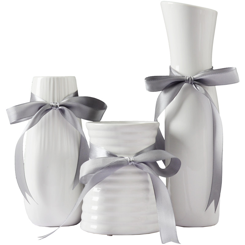 Vase furnishing articles dried flower arranging flowers home sitting room adornment mini hydroponic lucky bamboo ceramic vases, small and pure and fresh
