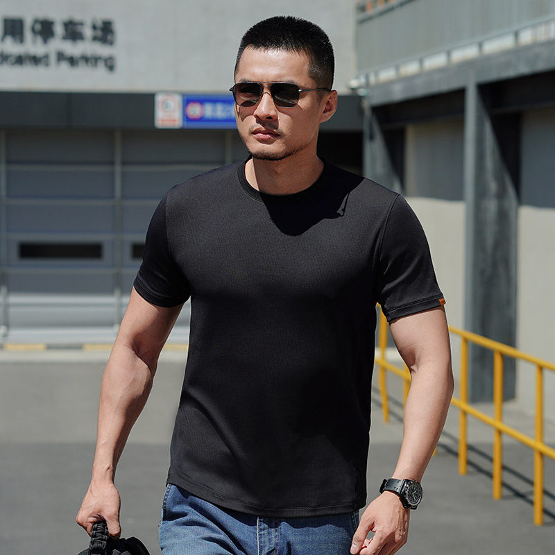 [Two Pieces for a Better Discount] Longya Pioneer No. 5 Cool and Quick-Drying Round-Neck Short-Sleeve T-Shirt, Summer Solid Color, Breathable and Cool