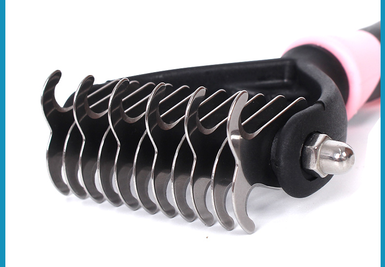 Dele pet mở 耙 comb pet cát dog comb mở knot comb để tẩy lông tóc thắt nút làm đẹp sạch nguồn cung cấp lược chải lông