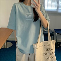 Hong Kong flavor chic summer short sleeve T-shirt female ins tide loose Korean student Harajuku bf style letter printed clothes