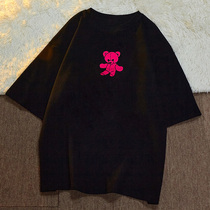 2021 new short sleeve t-shirt womens loose size Joker Korean student summer white printed cotton top