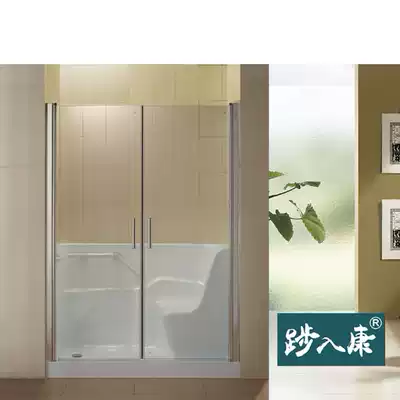 Embedded bathtub walking-in sitting with glass door seat screen acrylic anti-leakage water partition elderly elderly elderly