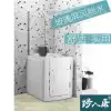 Small size seat-type bathtub Small apartment with glass screen Barrel-shaped old man bubble walk-in walk-in water barrier partition