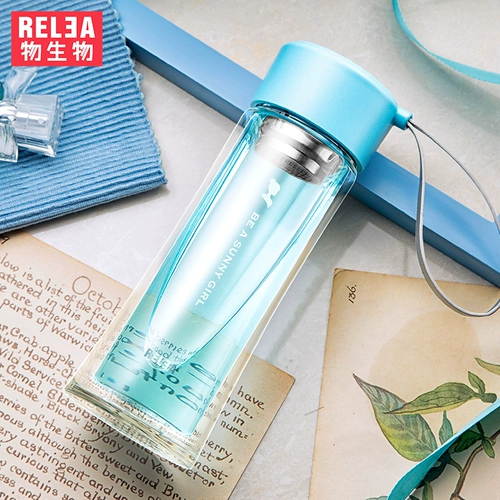 Летний портативный чай для домашнего использования, высококачественная милая стеклянная чайная чашка