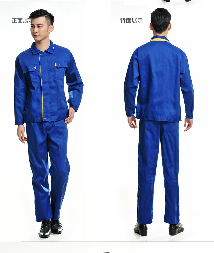Mùa xuân và mùa thu áo liền quần phù hợp với nam giới và phụ nữ bảo hiểm lao động tay dài quần áo áo khoác công nhân hàn công cụ dụng cụ xưởng mặc quần vải nam