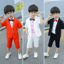 The little flower boy dress boy and summer three - piece childrens suit 7 handsome 6 - British boy piano show suit in summer