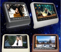 Car 9 inch HD suspension car headrest DVD display hanging pillow with USB SD plug-in cartoon type