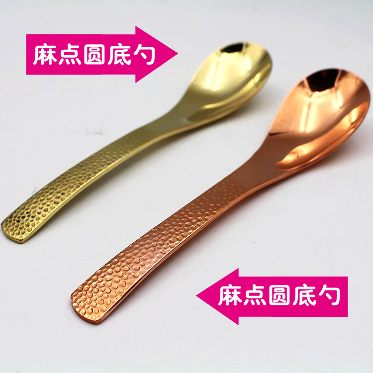 Pure copper thickened tableware Kitchen utensils Hotel supplies Soup spoon Rice spoon Copper brass pitted round bottom copper spoon