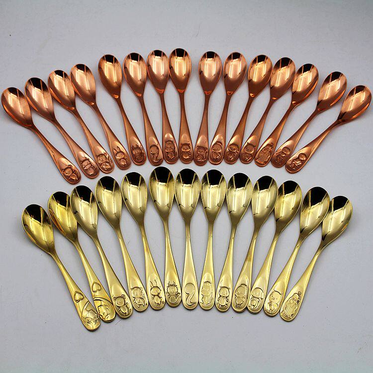 Pure copper thickened carving handmade rice spoon spoon spoon copper spoon copper brass small spoon kitchen utensils copper tableware