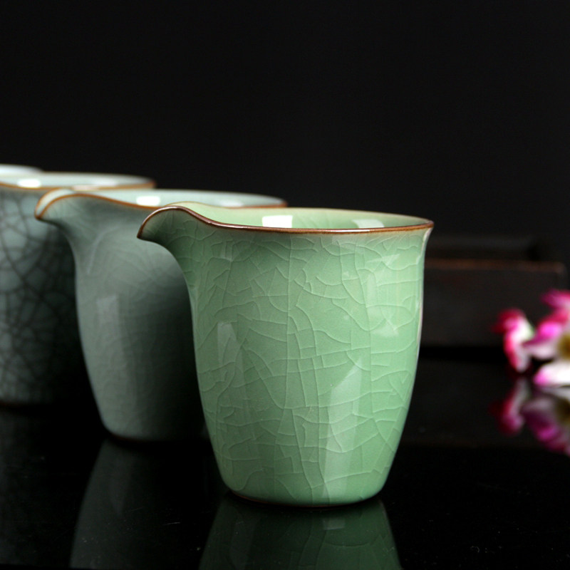 Small Litzinger Porcelain Tea Tea tea Ceramics Big Fair Cup Open Sheet Ice Cracked Public Cup Tea Sea Japan Sub Tea Instrumental Kongfu Tea Furniture